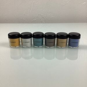 MAC Pigment Eyeshadow large jars bundle of 6 .26 oz each